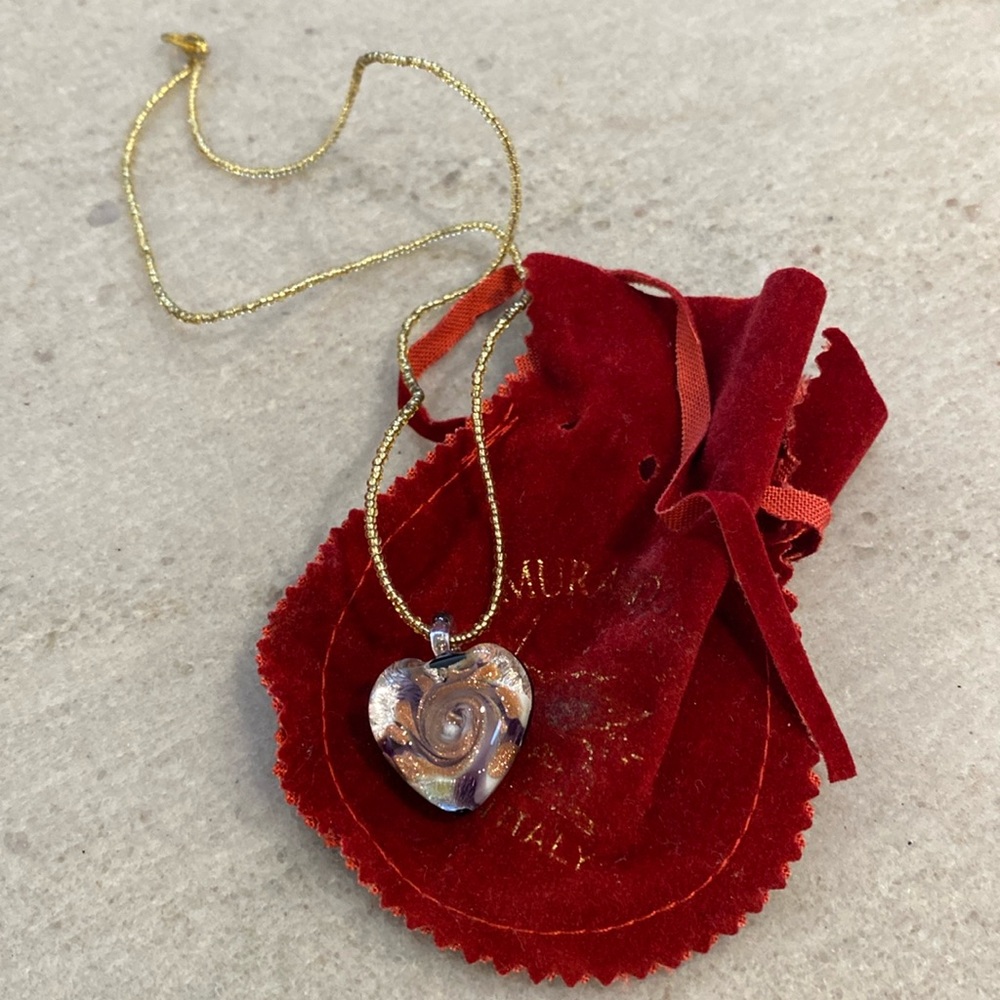 Murano Glass Heart Pendant